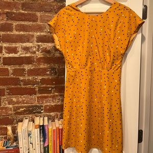 Yellow polka dot dress
